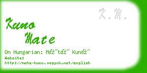 kuno mate business card